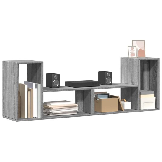  TV-benker 2 stk grå sonoma 75x30x50 cm konstruert tre