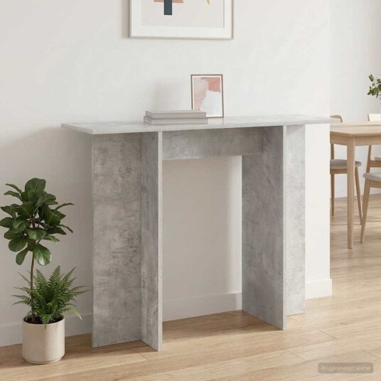 vidaXL Konsollbord Betonggrå 100 x 30 x 75 cm Konstruert tre