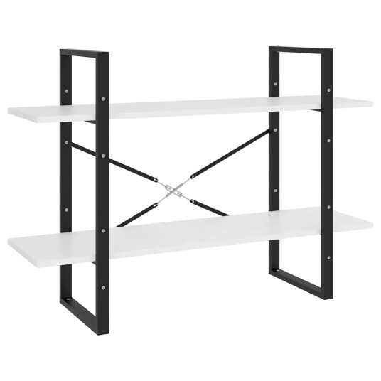 vidaXL Bokhylle 5 niv?er hvit 100x30x175 cm sponplate