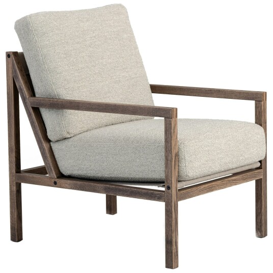 Jonas Ihreborn Seventy Five Wood Lenestol Røkt Eik / Bouclé Sand Jonas Ihreborn Seventy Five Wood Lenestol Røkt Eik / Bouclé Sand