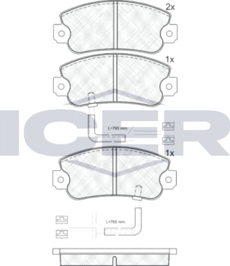 Bremseklosser sett ICER 180658