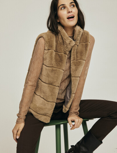 FREE/QUENT Fqfoxy-Waistcoat Brown XL
