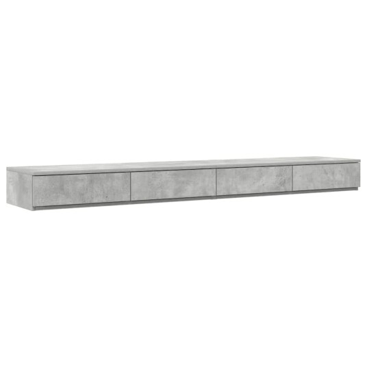Lagrings Seng Ramme Betonggrå 200x200 cm