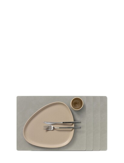 LIND DNA 4-Set Dækkeserviet Firkantet L Nupo - Grey - 35X45CM