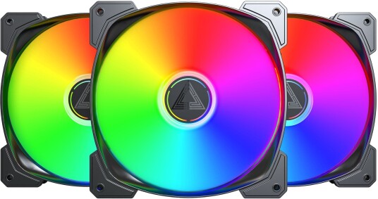 Montech HP140 ARGB PWM Kabinettvifte 140mm Svart 3-Pakning