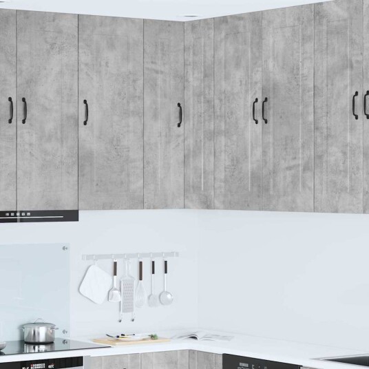 Kjøkkenskap med hylle Betonggrå 57 x 57 x 100 cm Konstruert tre