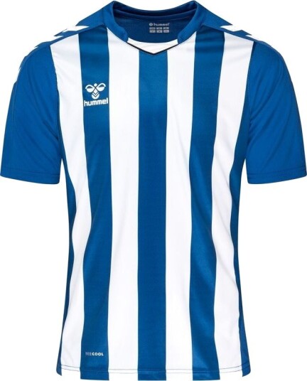 Hummel Spillerdrakt Core Striped   Blå/Hvit Barn størrelse 176 cm