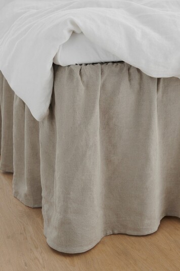 Ellos Home   Sengekappe Candice i vasket lin 60 cm   Natur