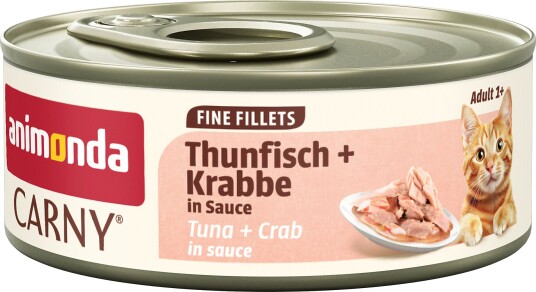 Animonda Carny Våtfôr Adult Fine Fillets I Saus Tunfisk & Krabbe 24 X 60 G