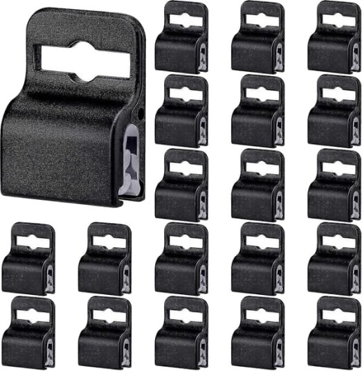 Svarte Gripekortholderklemmer Svart Swipe kortholder Plast ID kort Sikker Badgeholder for Standard Tykkelse ID badge 20 stk