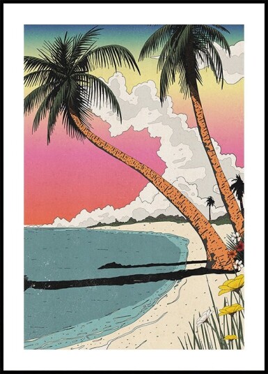 Aloha! Hawaii Tropical Sunset Plakat Plakat / 70x100cm Aloha! Hawaii Tropical Sunset Plakat Plakat / 70x100cm