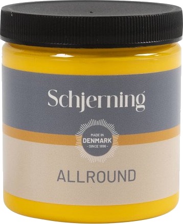 Diverse Utendørsmaling silkematt gul 250 ml 1 fl