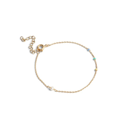 Enamel Copenhagen Lola Simple Bracelet Gullfarge Grønn Gul Hvit Enamel Copenhagen Lola Simple Bracelet Gullfarge Grønn Gul Hvit