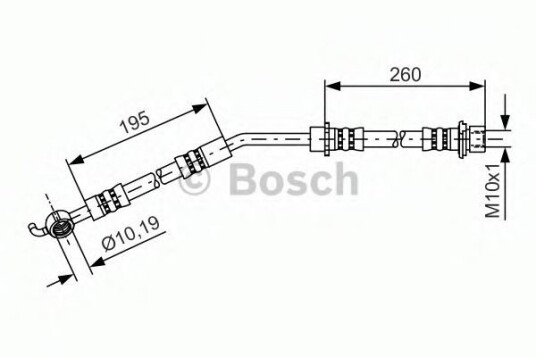 Bremseslange BOSCH 1 987 481 408