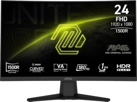 MSI MAG 244C 24" FHD Kurvet PC Skjerm 180Hz VA MSI MAG 244C 24" FHD Kurvet PC Skjerm 180Hz VA