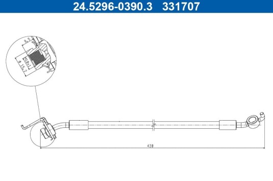 Bremseslange ATE 24.5296-0390.3
