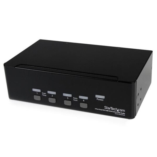 STARTECH 4 t Dual DVI USB KVM Switch with Audio & USB 2.0 Hub