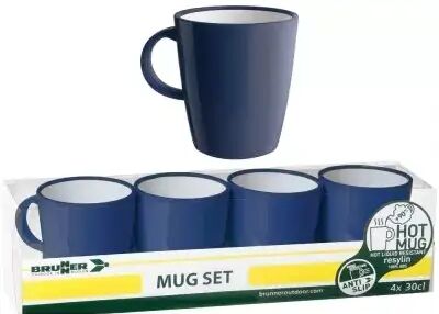 Krus Brunner Hot Mug Mørkblå 4stk