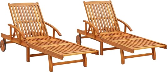 vidaXL Solsenger 2 stk heltre akasie vidaXL Solsenger 2 stk heltre akasie