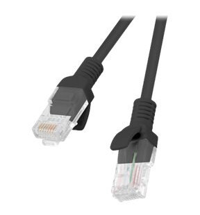 Lanberg Koblingskabel Rj-45 Hann Til Rj-45 Hann 2 M Utp Cat 6 Uten Hindringer Formstøpt Flertrådet Ral 9004 Svart