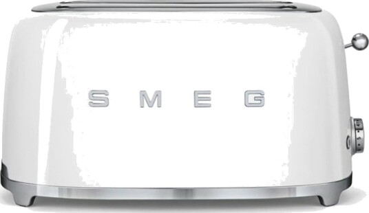 Smeg 50s Stilig Brødrister TSF02 4 Skiver Hvit med Bagelfunksjon