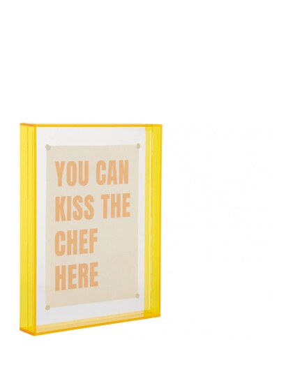 Present Time Photo Frame Gayo Large Acrylic Yellow H22CM