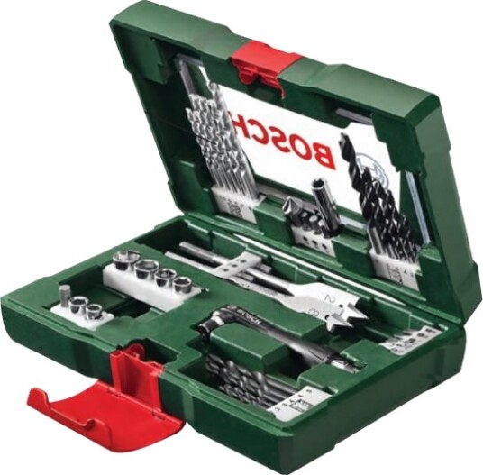 Bosch V-Line - Spissett For Skrutrekker Og Bor - For Tre, Metall, Stein - Senkebor, Bor, Spadedel - 41 Deler - Torx, Phillips, Pozidriv, Hex, Slot - 6 Mm, 8 Mm, 9 Mm, 10 Mm, 11 Mm, 13 Mm