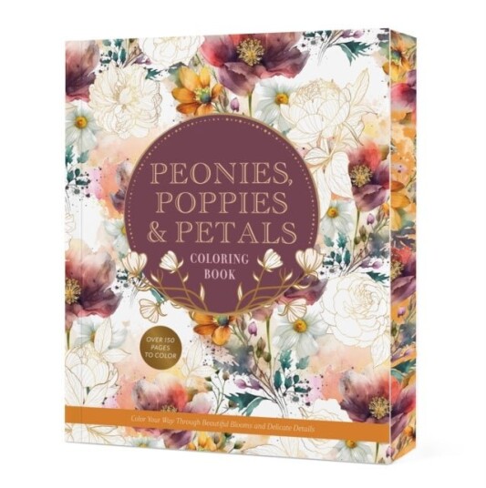 Peonies Poppies & Petals Coloring Book