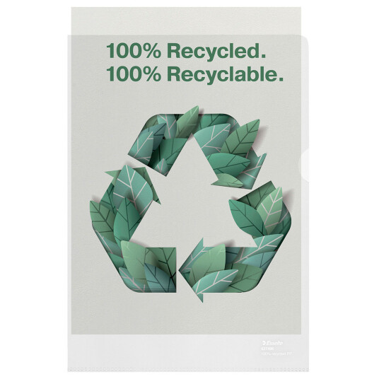 Esselte Recycled Plastlommer Preget A4 100 stk Esselte Recycled Plastlommer Preget A4 100 stk