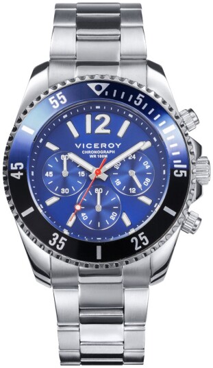 Viceroy Herreklokke 401225 35 Classic Blå/Stål Ø43 mm Viceroy Herreklokke 401225 35 Classic Blå/Stål Ø43 mm