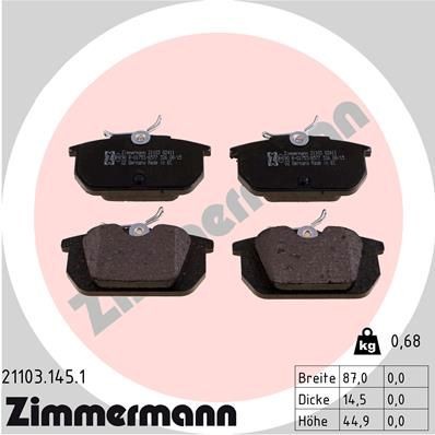 Bremseklosser ZIMMERMANN 21103.145.1