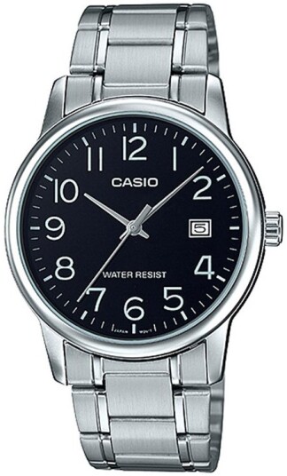 Casio Herreklokke MTP V002D 1BUDF Classic Sort/Stål Ø44 mm