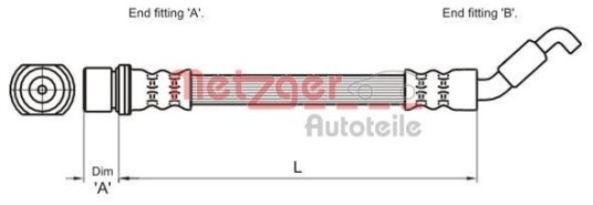 Bremseslange METZGER 4110033