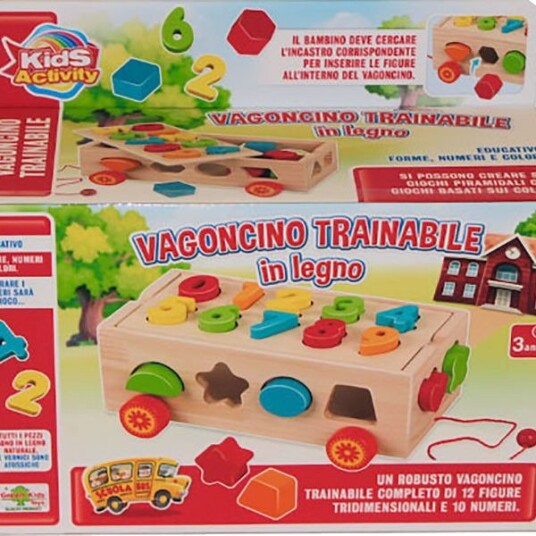 RSToys Trevogn Med 12 Figurer - Formenkloss-puslespill, Fra 2 År RSToys Trevogn Med 12 Figurer - Formenkloss-puslespill, Fra 2 År