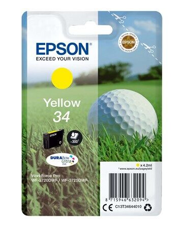 Epson 34 - gul - original - blækpatron - Blekkpatron Yellow