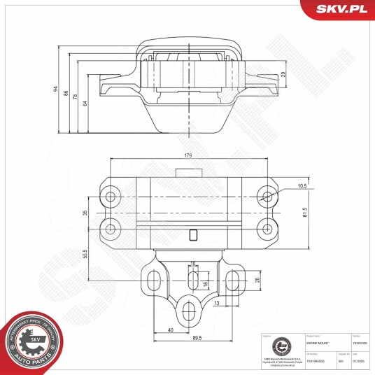 ESEN SKV 75SKV426 Motorfeste