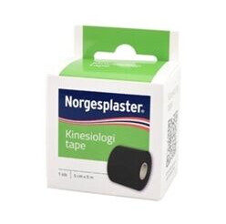Norgesplaster Kinesiolog Sort 5cx5m