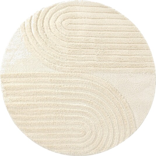 Runde tepper Evora offwhite Størrelse: Ø 120 cm Runde tepper Evora offwhite Størrelse: Ø 120 cm