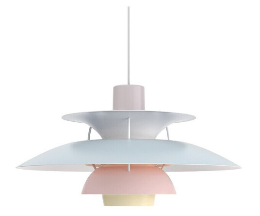 Louis Poulsen - PH 5 Pendel Pastels Oyster/Blue/Rose