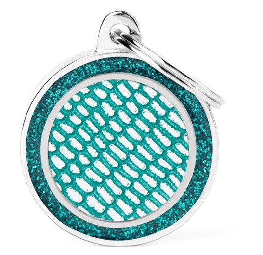 Myfamily Hundehalsbånd ID-merke Shine Circle Saint Tropez Turkis 26x31mm Myfamily Hundehalsbånd ID-merke Shine Circle Saint Tropez Turkis 26x31mm