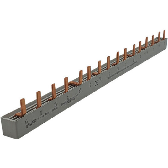 EFA Samleskinne stift S4/10 L1-N-L2-N-L3-N 10mm² 16 mod - 1643265