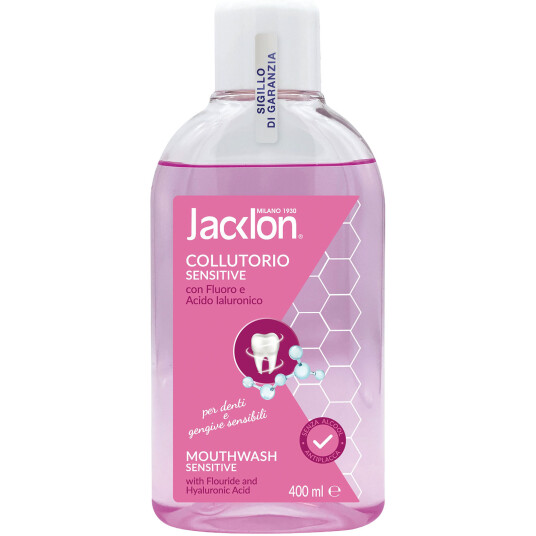 Sensitiv Munnvann Hyaluronsyre & Fluor Jacklon 400 ml. Sensitiv Munnvann Hyaluronsyre & Fluor Jacklon 400 ml.