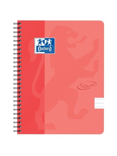 Oxford Touch Spiralblok A5 linjert 7mm soft touch omslag dobbeltspiral 180 sider Oxford Touch Spiralblok A5 linjert 7mm soft touch omslag dobbeltspiral 180 sider