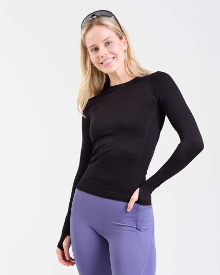 LEVITY Essential Seamless Long Sleeve Black Beauty L