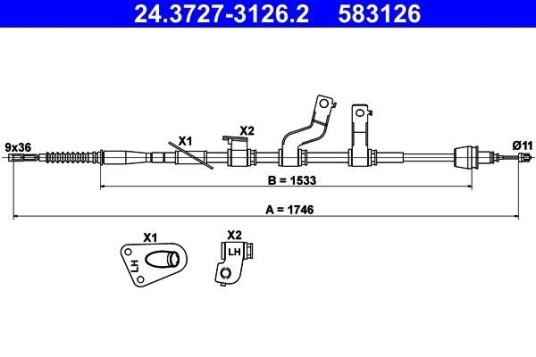 Bremsewire ATE 24.3727 3126.2