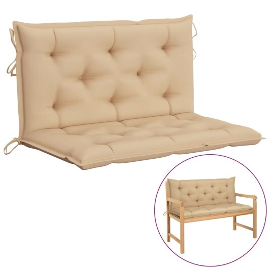 vidaXL Pute til hagebenk beige 100 cm oxford stoff