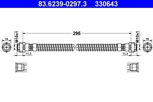 Bremseslange ATE 83.6239 0297.3