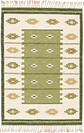 Bargi Ullteppe Röllakan 140x200 cm Grønn
