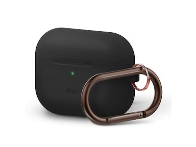 Airpods Pro Elago silikondeksel med krok (sort)