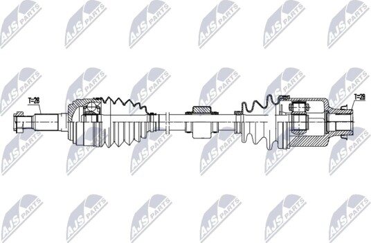 NTY NPW-MZ-122 Drivaksel